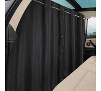 XCBYT Cortina Divisoria Coche Desmontable, Protección Privacidad y Oscurecimiento Total Cortinas Divisorias Furgoneta, Ideal Furgoneta Camper, Autocaravana, Todos los Vehículos 180 x 126 cm