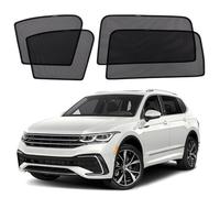 XCBYT Parasol Coche Compatible con VW Tiguan II 2016-2024, Oscurecedor Ventana Coche, Protector Solar para Ventanas de Coche, Magnetico Ventanas Laterales, Transpirables, 4 Unidades
