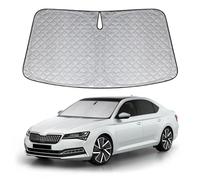 XCBYT Parasol Coche Delantero para Skoda Superb 2016-2024, Engrosada Parasol Parabrisas, Plegable Protector Solar Coche, Mantén tu Coche Fresco, Anti UV Rayos y el Calor