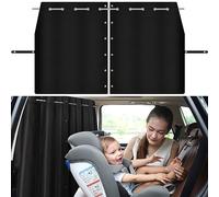 XCBYT Privcay Cortinas de Separación de Coche con Barra Transversal de Acero Inoxidable Longitud Ajustable para Camión, SUV, Pickup, Camión, Viajes, Siesta