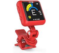 XCC Sintonizadores Guitar Sintonizador Clip-on Sintonizador Digital Sintonizador electrónico for la Guitarra Violin Ukulele (Color : Rosso)