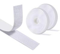 Xcdhemde® 8 m x 20 mm Velcro Doble Cara, Cinta de Velcro Autoadhesiva Cosible, Blanco- Adecuado para Ropa, Zapatos, Sombreros, Manualidades y Almacenamiento en el Hogar (Reutilizable), Belcro Adhesivo