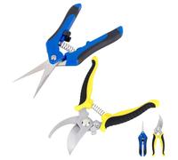 XCDMJ 2 tijeras de podar rosas para plantas de 170 mm, acero inoxidable, tijeras de cultivo, tijeras de lectura, tijeras de podar, para jardín, frutas y verduras, para usar en plantas y flores