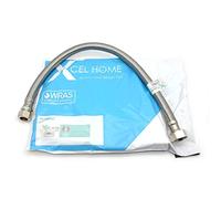 Xcel Home™ 1 conector flexible de 15 mm de compresión x 3/4 pulgadas BSP (500 mm de largo) | Conectores monobloque para fregadero de cocina/lavabo de baño de acero inoxidable trenzados flexibles