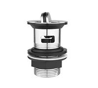 Xcel Home 1 repuesto de desagüe de lavabo giratorio cromado ranurado | Tapón de latón para lavabo | Conexión estándar G de 1 1/4 pulgadas BSP | Construcción de latón macizo | Residuos de lavabo