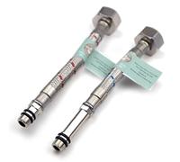 Xcel Home 2 conectores flexibles M10 x 1/2 (150 mm) | 10 longitudes | Par de colas de tubo flexibles BSP para mezclador de cocina/lavabo | Acero inoxidable trenzado