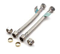 Xcel Home™ 2 x 200mm 1/2 "BSP x 15mm Compresión Monobloc Tap Conectores Cocina Cuenca Flexi Tubos