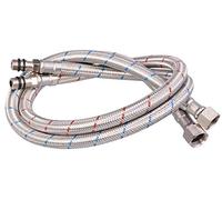 Xcel Home 2x M10 (10mm) x 1/2" BSP (500mm) Conectores de grifo flexible | Tubos flexibles de repuesto DIY para calderas fregaderos y lavabos | Tubos flexibles trenzados de acero inoxidable