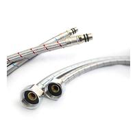 Xcel Home 2x M10 (10mm) X 1/2 Bsp 600mm Conectores Flexibles para Grifo | Tubos Flexi de Repuesto para Grifo Mezclador Monobloc, Calderas y Lavabos | Mangueras Trenzadas de Acero Inoxidable