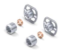 Xcel Home Kit de fijación de ducha de latón (par) con conexiones 3/4, montaje en pared para válvulas de ducha expuestas