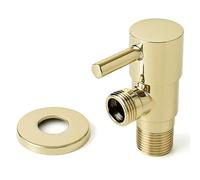 Xcel Home Válvula de aislamiento para ducha con grifo musulmán Shattaf dorado cromado | Bidé de inodoro con palanca única de ángulo | 1/2 BSP