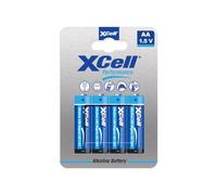 XCell Performance 136150 LR6 - Pilas alcalinas AA (4 Unidades en blíster de cartón, Rendimiento óptimo, Alta Densidad de energía, Larga duración)