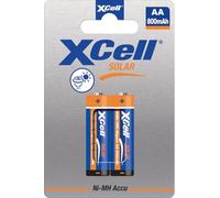 XCell Solar Accus X800AA NI-MH 149447 - Batería para Luces solares de jardín (1,2 V, 800 mAh, en blíster de cartón, sin Efecto Memoria)