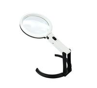 Xcellent Global Lupa de 10 LED 2X/ 5X para Escritorio Mesa orientable Lámpara plegable de doble propósito (Batería y Enchufe No Incluidos)