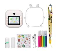 Xcello Mini Impresora De Bolsillo con Forma De Conejo con Cámara Dual para Niños, Impresora De Imágenes Portátil HD