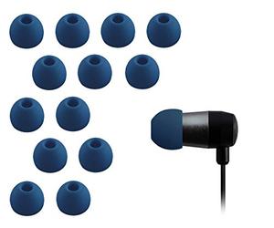 Xcessor Silicona Almohadillas de Repuesto para Auriculares Internos 7 Pares (Juego de 14 Piezas). Compatible con la Mayoría en el Oído Marcas Auriculares. Talla: Mediano (M). Azul Oscuro