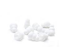 Xcessor Triple Flange Cónico Silicona Almohadillas de Repuesto para Auriculares Internos 4 Pares (Juego de 8 Piezas). Compatible con la Mayoría en el Oído Marcas Auriculares. (Pequeña, Blanco)