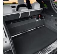 XCF Organizador para Maletero de Coche con Tapa | Caja de Almacenamiento Modular 2 en 1 (con Subcajas) | Tamaño XXL | Asa Estable y Piel NAPPA Resistente | Marco ABS (Negro, 104x29x31cm)
