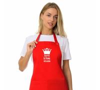XChef Delantal Mujer Personalizado “La Reina de la Cocina” - Cómodo, sin Plancha, Resistente y Elegante - Regalo Original para Mujer, Madre, Abuela o Amiga - Ideal Cocina o Barbacoa