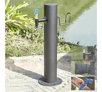 XCHSXYL 304 Stainless Steel Cylindrical Vertical Garden Water Column, Yard Antifreeze Cracking Water Fountain, Outdoor Faucet Water Dispenser Hydrant, with Lock Faucet（86x13cm）