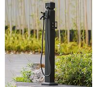 XCHSXYL Aluminum Vertical Garden Water Column Dispenser with Dual Outlets - 37.4in Tall Outdoor Fountain for Yard, Patio, Lawn - Ideal Water Hydrant Solution