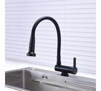 XCHSXYL Chrome Folding Kitchen Faucet with Rotating Drops Flexible Spout Single Hole Installation for Modern Design Easy to Use and Stylish