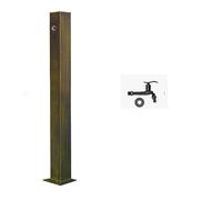 XCHSXYL Freestanding 304 Stainless Steel Garden Water Column with Faucet Vertical Outdoor Water Tap Perfect for Courtyards & Parks & Stylish Garden Water Feature