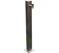 XCHSXYL Freestanding Stainless Steel Garden Water Column with Brass Faucet Courtyard(15x15x65cm)
