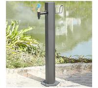 XCHSXYL Garden Water Column Water Fountain for Patio Yard, Floor Mounted Water Tap Stainless Steel Water Pipe, Anti-Freeze Crack Standing Faucet for Watering/Irrigation, Water S