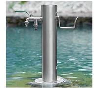 XCHSXYL Garden Water Column with Faucet, Floor Mounted Water Tap Anti-Freezing Faucet Post, Stainless Steel Water Fountain Yard Hydrant Hose Stand, Outdoor Water Pipe Seat for WA