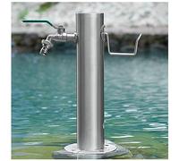XCHSXYL Garden Water Column with Faucet, Floor Mounted Water Tap Anti-Freezing Faucet Post, Stainless Steel Water Fountain Yard Hydrant Hose Stand, Outdoor Water Pipe Seat for WA