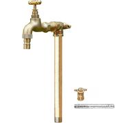XCHSXYL Garden Water Column with Faucet - Outdoor Anti-Freeze Vertical Hydrant Floor Mount Courtyard(Gold,100cm/39.4in)