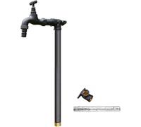 XCHSXYL Garden Water Column with Faucet - Outdoor Anti-Freeze Vertical Hydrant Floor Mount Courtyard(Schwarz,100cm/39.4in)