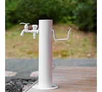 XCHSXYL Outdoor Aluminum Alloy Cylindrical Garden Water Column, Freestanding Hose Holder Hydrant with Tap for Garden Farm Ranch Backyard（50 * 10.5cm/20 * 4in）