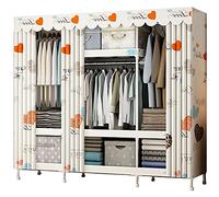 XCHSXYL Perchero de pie Fabricado en Metal con 2 Barras, 7 estantes y Tejido no Tejido, fácil de Montar, Resistente y Robusto, soporta hasta 150 kg, 150x45x172cm