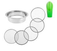 XCHSXYL Sembradora Manual de Acero Inoxidable para bonsái, tamiz de Tierra para jardín, con 5 tamaños de Malla de Filtro Intercambiables, cultivadores a Motor (B)