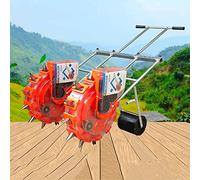 XCHSXYL Sembradora Manual de Doble hilera, sembradora Manual para maíz, algodón, Soja y maní. Aplicadora de Fertilizantes y siembra con Rodillo.