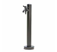 XCHSXYL Stainless Steel 304 Garden Water Column - Cylindrical Vertical Watering Post with Black Tap for Courtyard Irrigation and Plant Care