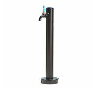 XCHSXYL Stainless Steel 304 Garden Water Column - Vertical Irrigation Post with Black Faucet for Outdoor Landscaping - Durable Cylindrical Design for Efficient Watering