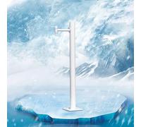 XCHSXYL Stainless Steel Garden Fountain Faucet 95cm Vertical Water Column White Hydrant Post for Backyard Irrigation/Washing Outdoor Decor Fixture for Outdoor Living Spaces.