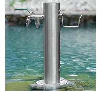 XCHSXYL Stainless Steel Garden Water Column, Suitable for Car Washing and Watering Courtyard(50x20.5cm/19.6x8in)