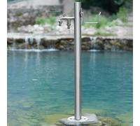 XCHSXYL Stainless Steel Garden Water Column, Suitable for Car Washing and Watering Courtyard(86x13cm/33.8x5.1in)