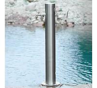 XCHSXYL Stainless Steel Garden Water Column, Suitable for Car Washing and Watering Courtyard(86x20.5cm/33.8x8in)
