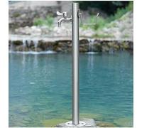 XCHSXYL Stainless Steel Outdoor Garden Water Faucet Column Courtyard(with Style 1 Faucet,13X86Cm)