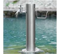 XCHSXYL Stainless Steel Outdoor Garden Water Faucet Column Courtyard(with Style 2 Faucet,20.5X50Cm)