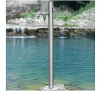 XCHSXYL Stainless Steel Outdoor Garden Water Faucet Column Courtyard(with Style 5 Faucet,13X86Cm)