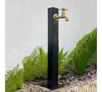 XCHSXYL Stainless Steel Vertical Garden Water Column with Locking Tap Free Standing Hose Stand for Outdoor Water Dispenser Frost Protection Faucet Hydrant Water Feature