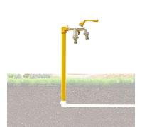 XCHSXYL Stainless Steel Vertical Water Column for Garden Freestanding Outdoor Faucet Frostresistant Crackresistant Yellow Ground Mountable Ideal for Patios and Yards.,A-2x100cm/0