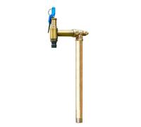 XCHSXYL Vertical Garden Water Column with Lock Faucet, -20° to 100°Anti and Freezing Freestanding Courtyard Faucet Post, for Irrigation/Car Wash/Watering Flowers（Yellow-40cm/16i