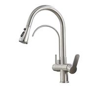 XCHSXYL Way Kitchen Faucet with Swivel Sprayer Extendable Brass Water Tap Pull Down Mixer for Easy Cleaning and Versatile Use and Stylish Design